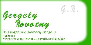 gergely novotny business card